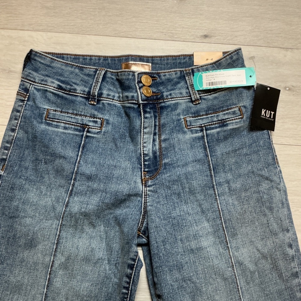 Kut From The Kloth Ana High Rise Front Seam Flare Jean Indigo 8 NWT Stitch Fix - Picture 5 of 8